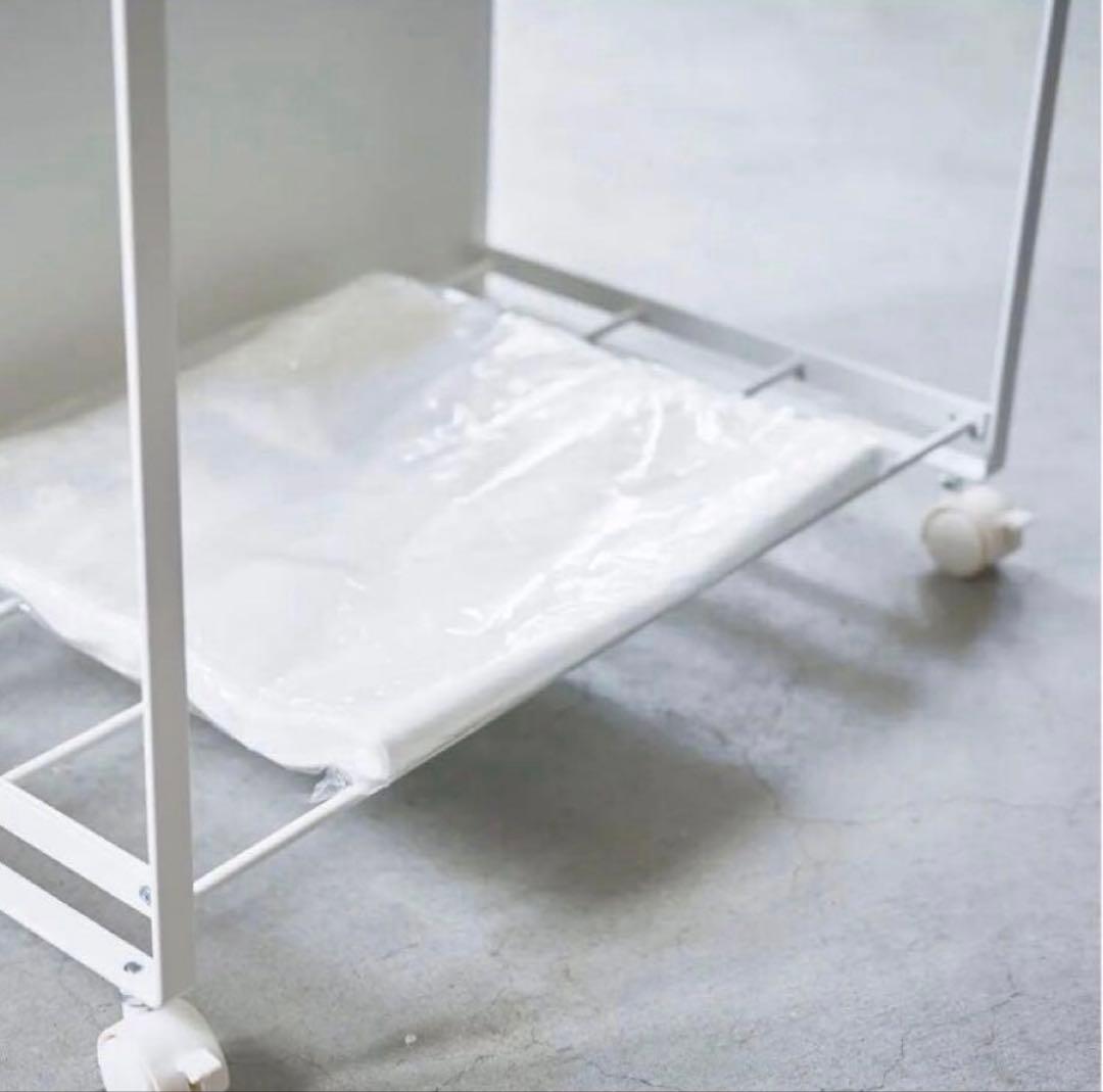 山崎実業　トスカ　３分別ダストワゴン　ホワイト