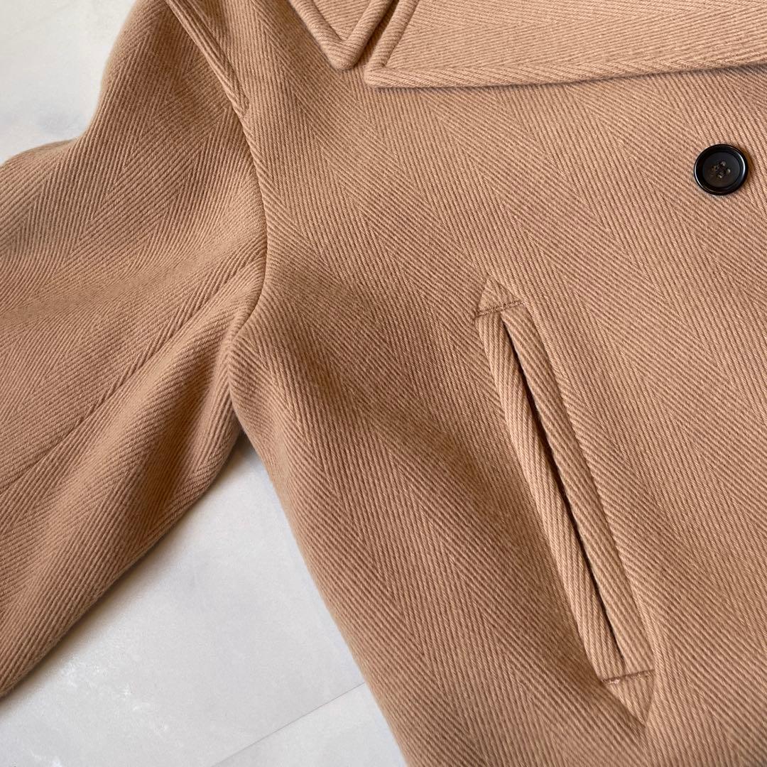 23区 ヘリンボーン ショート ピーコート 大きいサイズ 46 2022AW✨