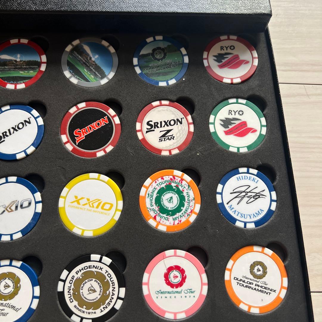 豪華チップマーカー色々３０枚、コレクションケース付き