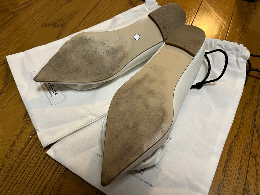 KIMHEKIM ホワイトフラットシューズ 38