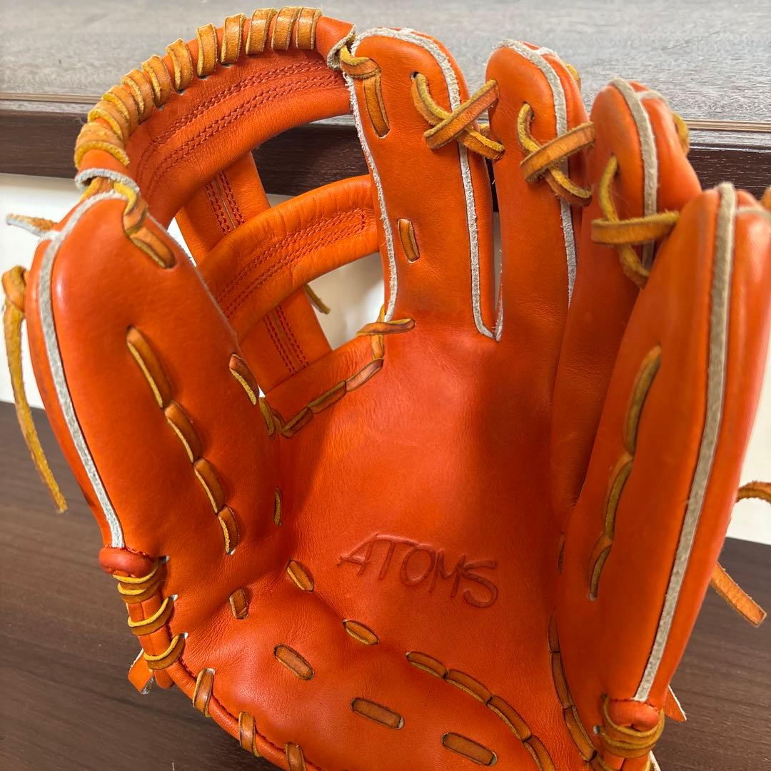 ATOMS 軟式グローブ オレンジ