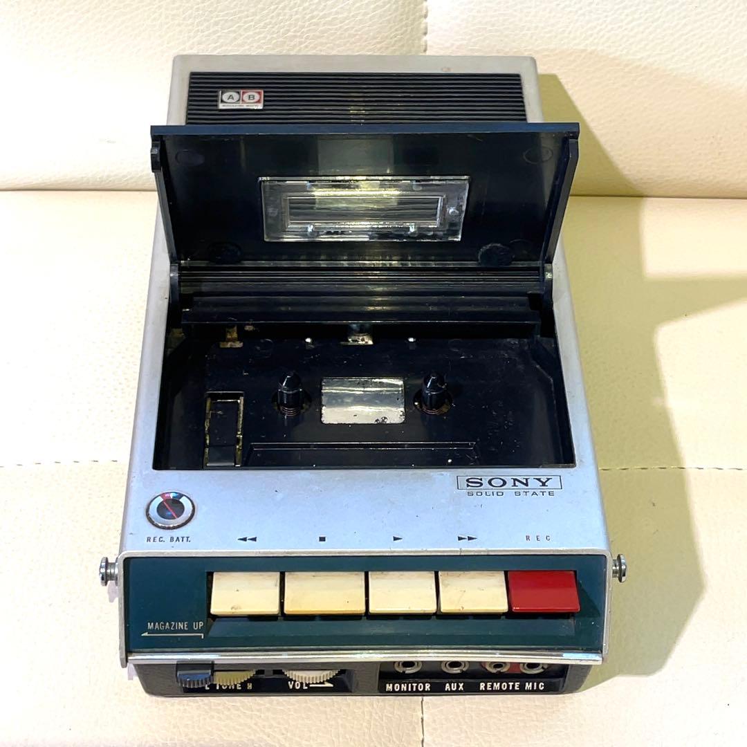 【ジャンク品】SONY TC-100 カセットレコーダー+マイク