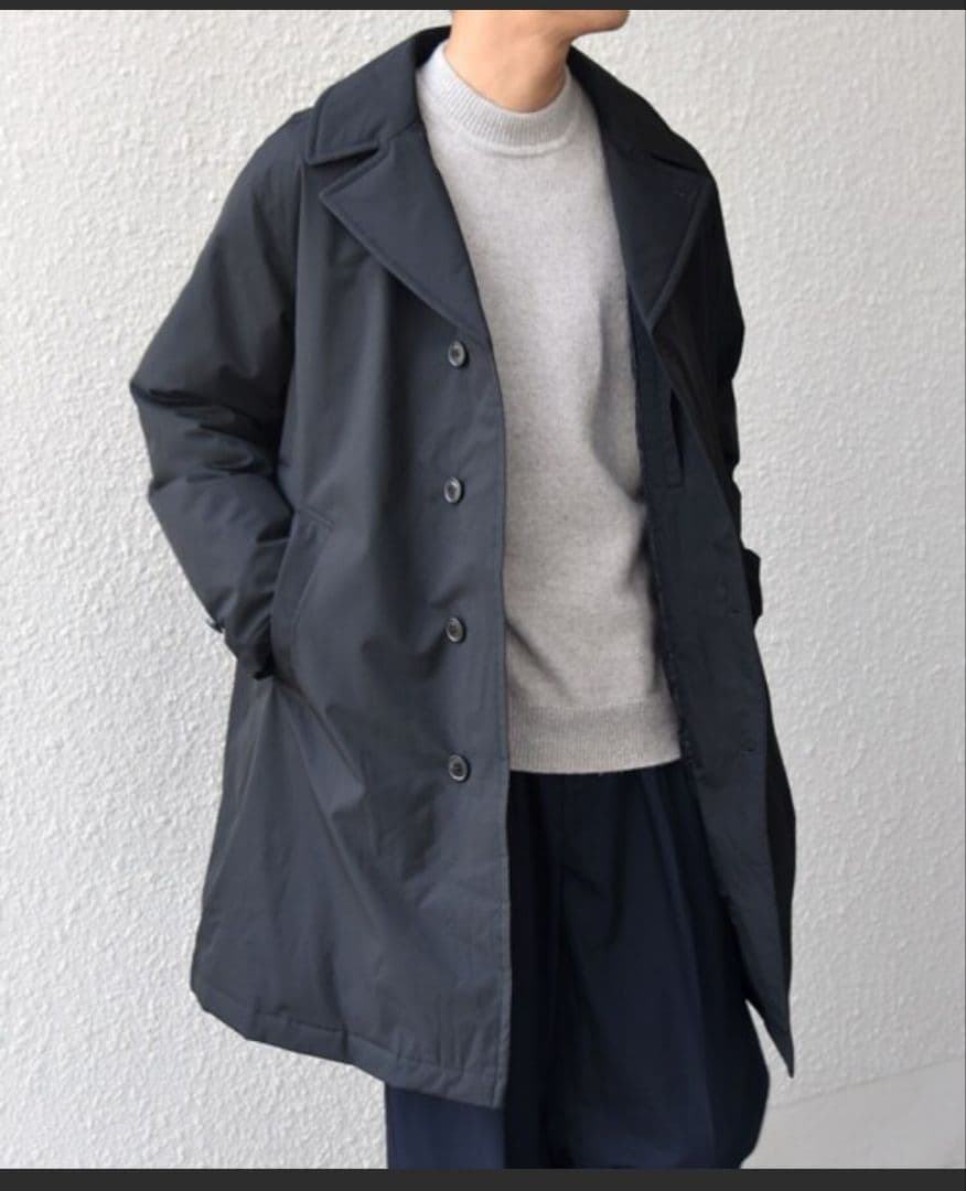 【SHIPS any】撥水/防風等 多機能 ダウン クラシカル ミドルカーコート
