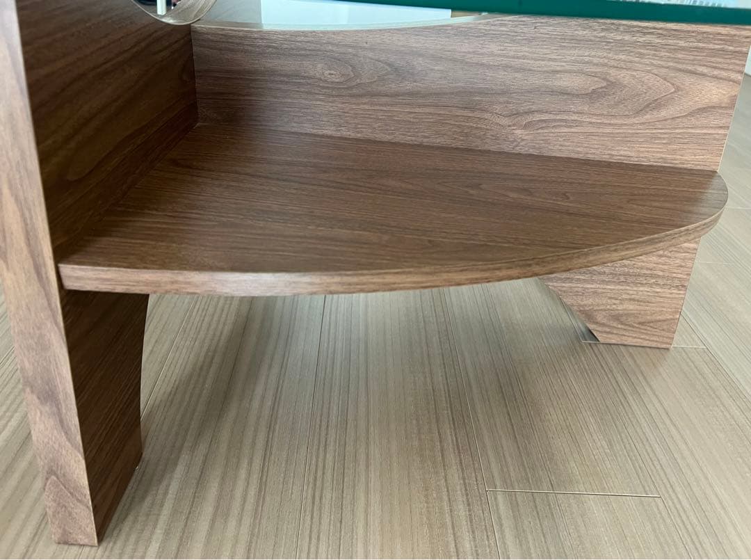 アーチ型ガラスセンターテーブル