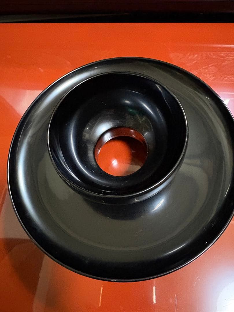 茶道具真塗天目台天目茶碗桶谷定一作