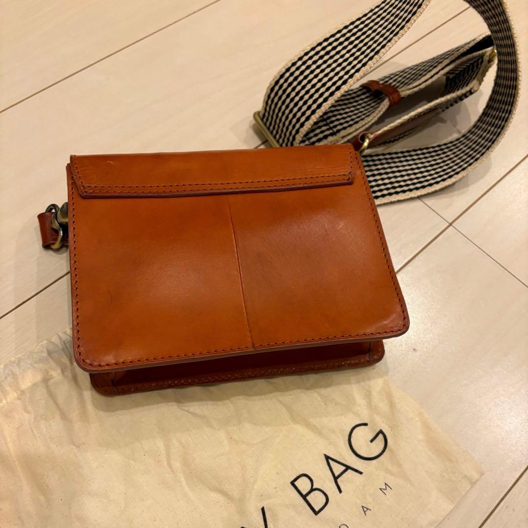 【1/26中限定価格】O MY BAG ブラウンレザーショルダーバッグ