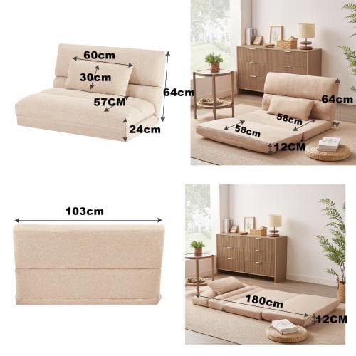 折りたたみ ソファベッド 座椅子 幅103cm 2人掛け ソファ リクライニン