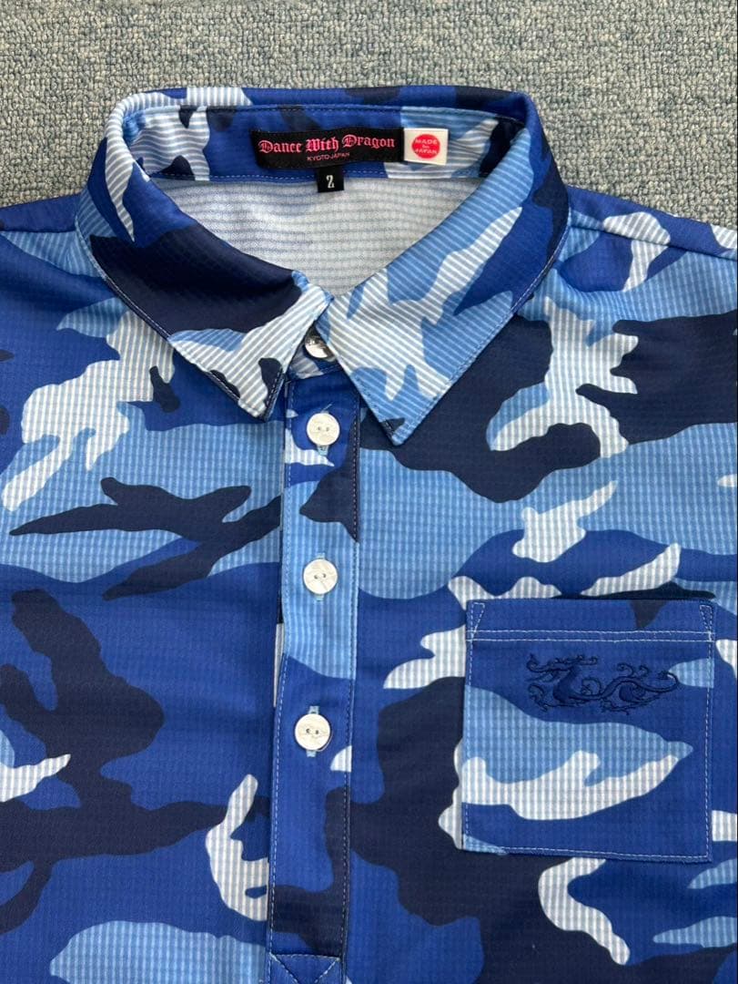 ダンスウィズドラゴン　レーディス　ウエア　スカートパンツ　ブルー迷彩柄　セットM