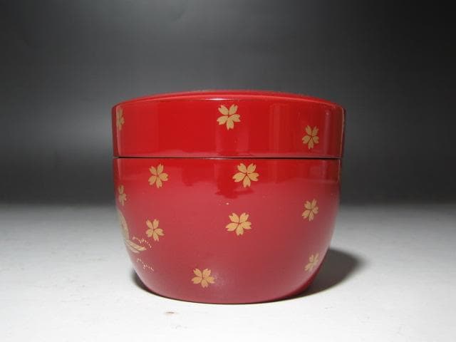 ☆　中村宗哲　桜雉蒔絵　茶器　薬器棗　表千家　十四代　而妙斎の花押☆y497