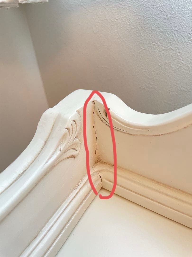 ドレッサー★マホガニー家具★シャビーホワイト★白家具★アンティーク調★輸入家具