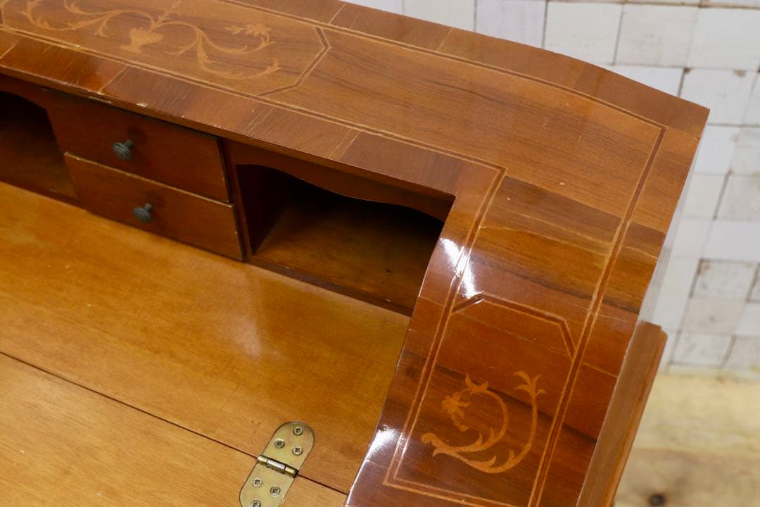 GMIK508○イタリア製 ライティングビューロー デスク クラシック 象嵌