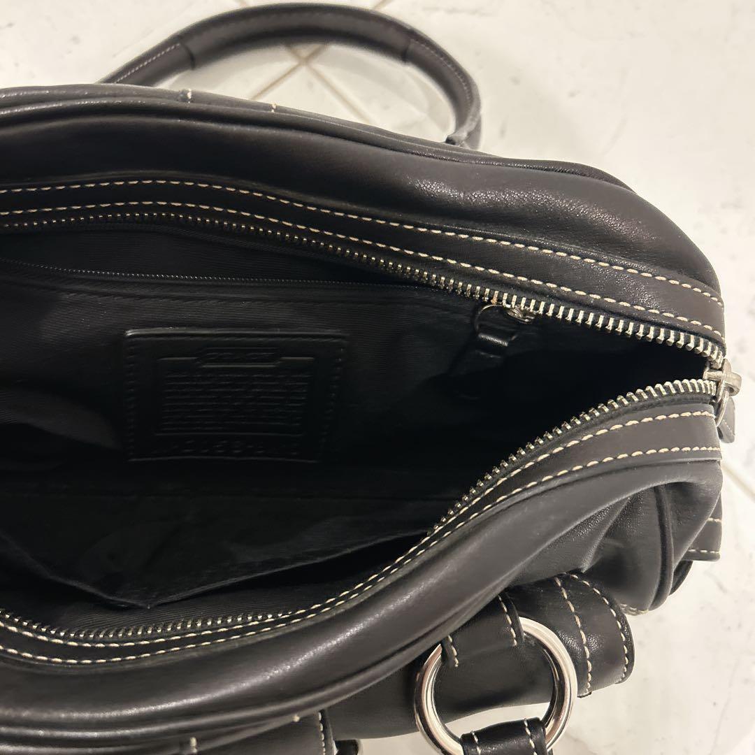 COACH コーチハンドバッグ　ソーホーレザーサッチェル　ブラック　黒　8A10