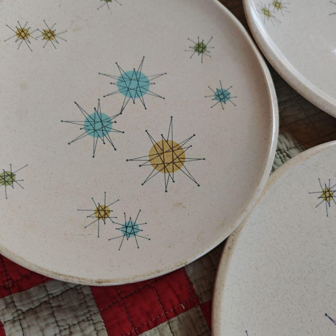 希少✨️ヴィンテージ　フランシスカン　スターバースト　27センチ　３枚大皿セット