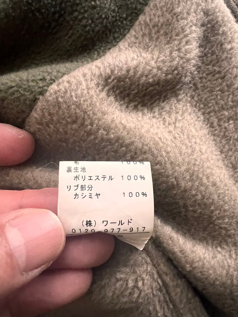 FAKE LONDON モッズコート ウール✖︎カシミア　レザー肘パッチ