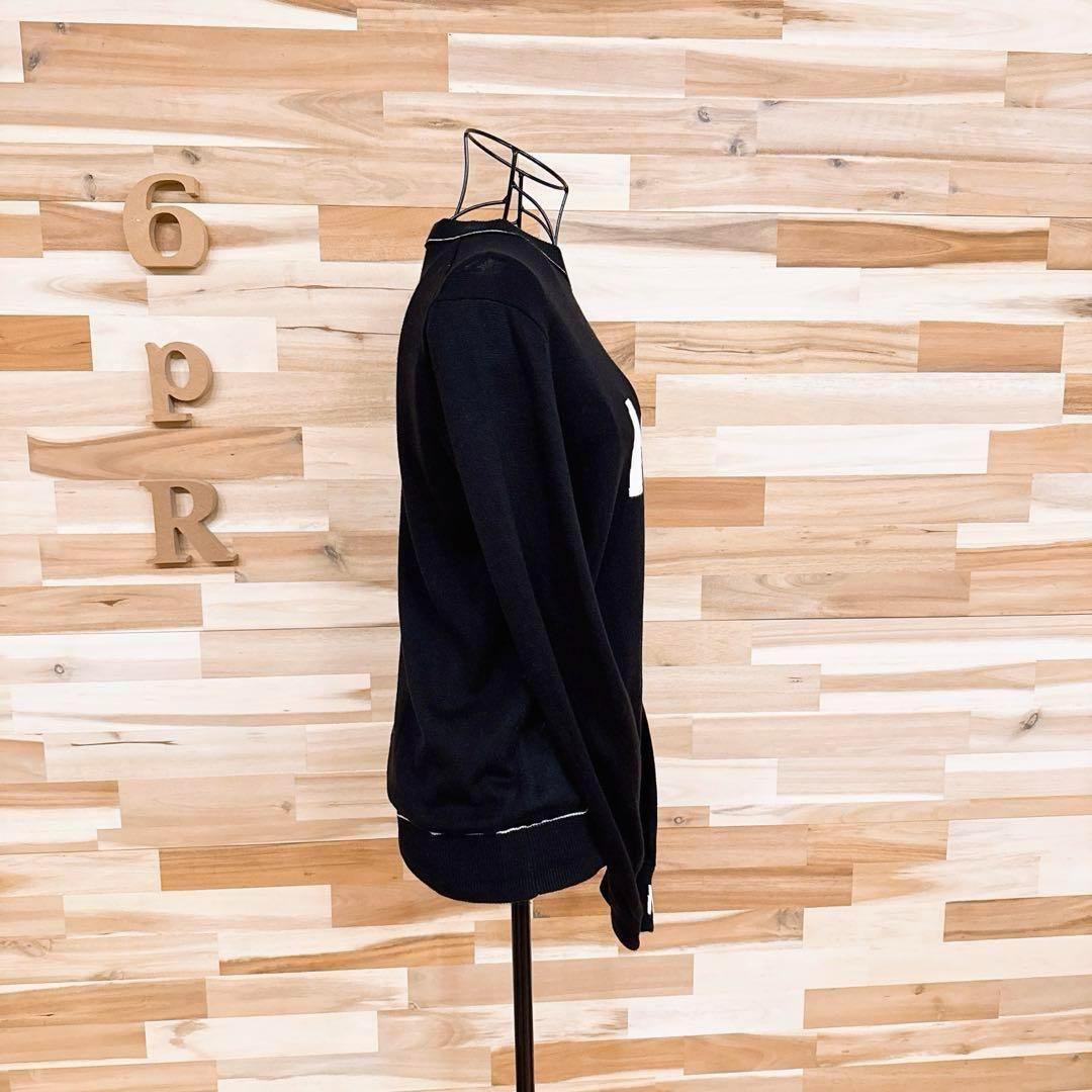 【エムユースポーツ】ゴルフ ニット セーター モノトーン M・Uロゴ 黒×白