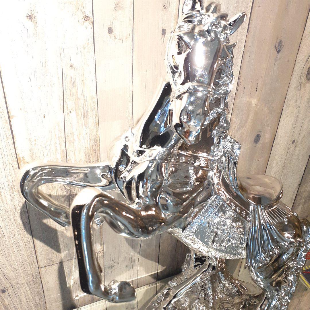 輸入雑貨　イタリアンクラッシック　『シルバーホース』　オーナメント　エレガント