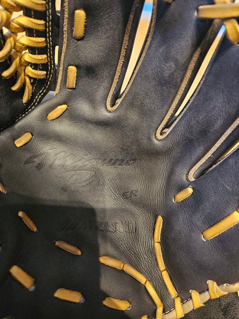 ミズノプロオーダー　軟式内野手　 ネイビー 収納袋付き　サイズ9