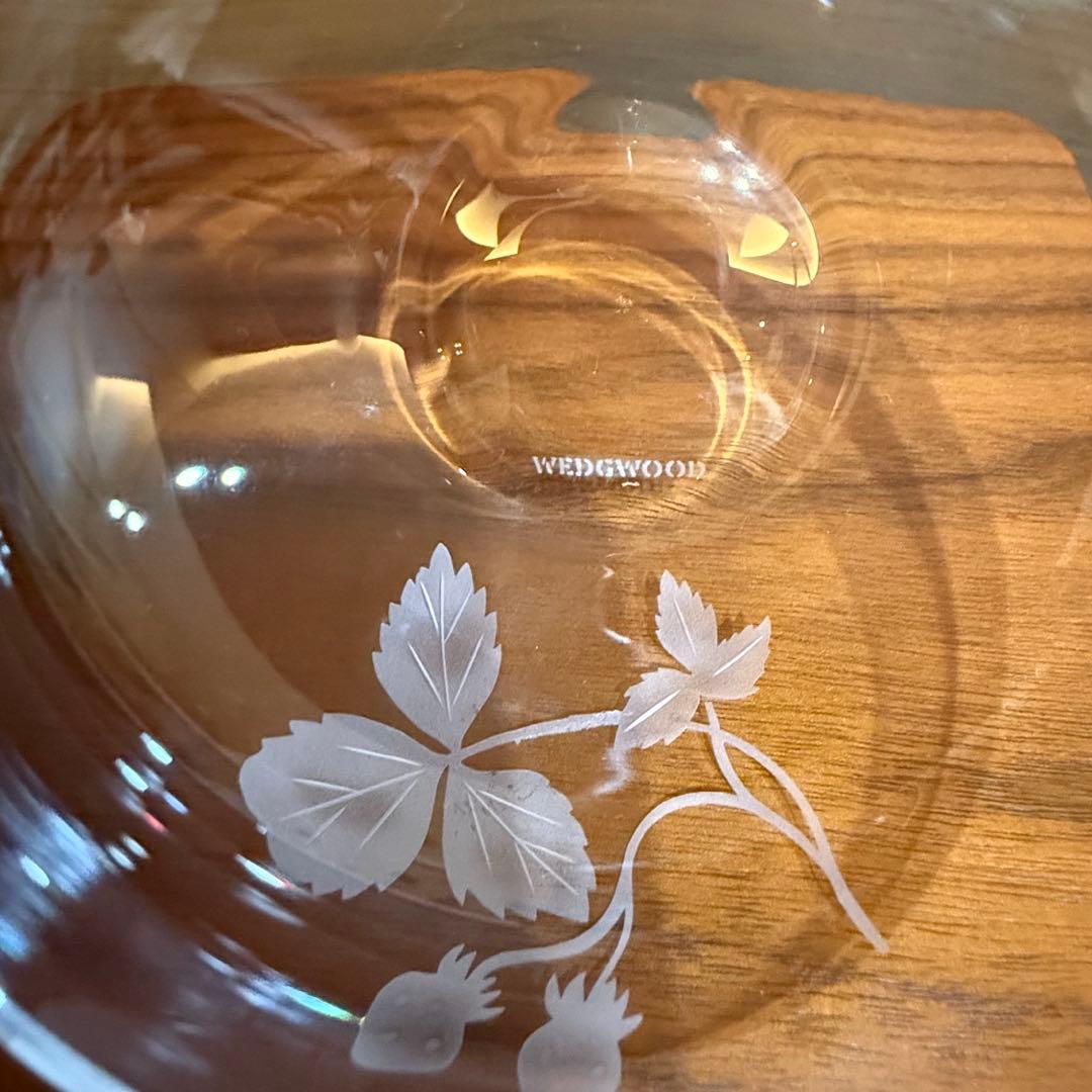 限定 ウェッジウッド ワイルドストロベリー ガラス 器 ボウル アルフレスコ