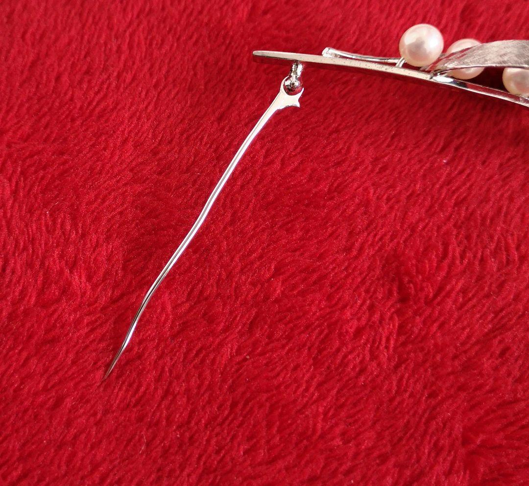 MIKIMOTO ブローチ 美品 アコヤ真珠 5mm シルバー製