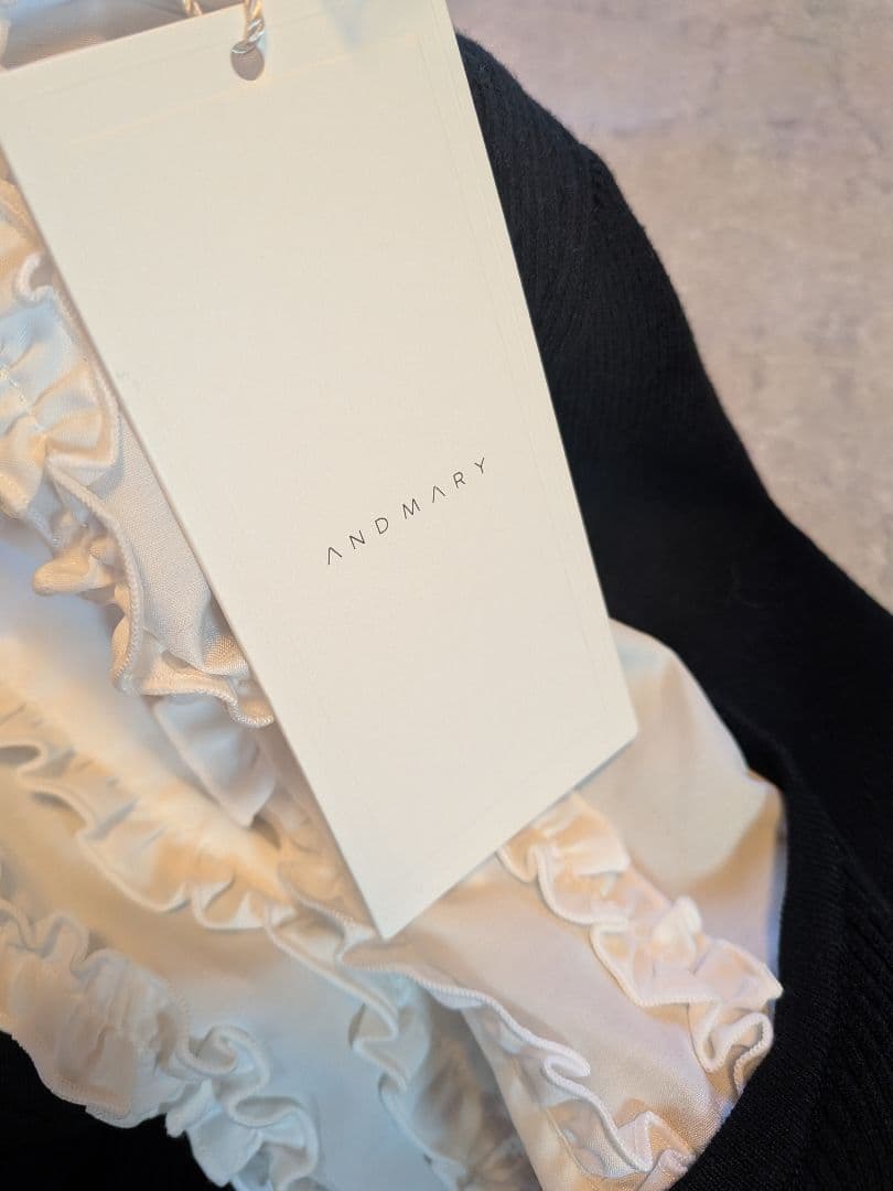 ワンピース andmary lotta frill mini dress black