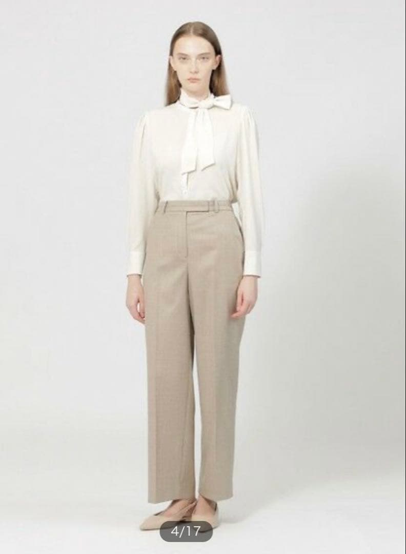 EPOCA エポカソフトジョーゼット ボウタイブラウス リボン とろみブラウス