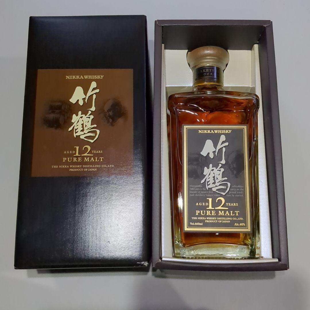NIKKA 竹鶴 12年 ピュアモルト 660ml　旧ラベル角瓶　新品未開封