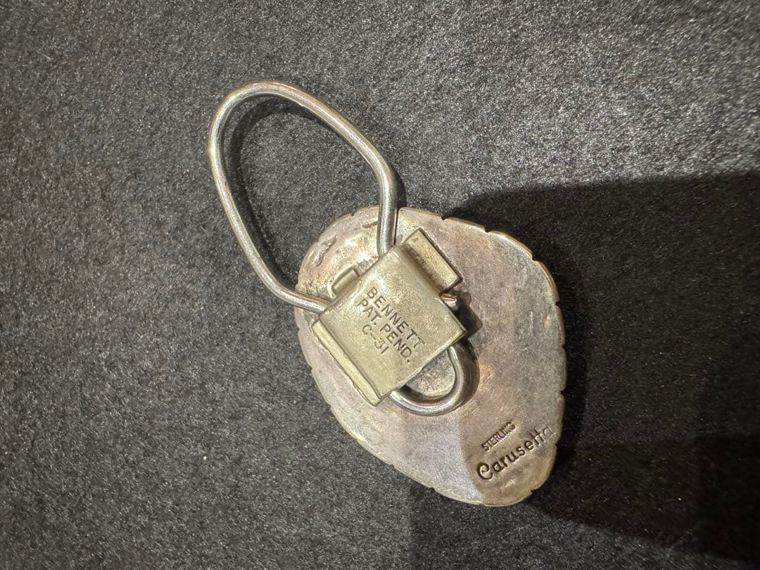 トーマス・カルセッタ　ターコイズ キーホルダー　キーリング　ナバホ