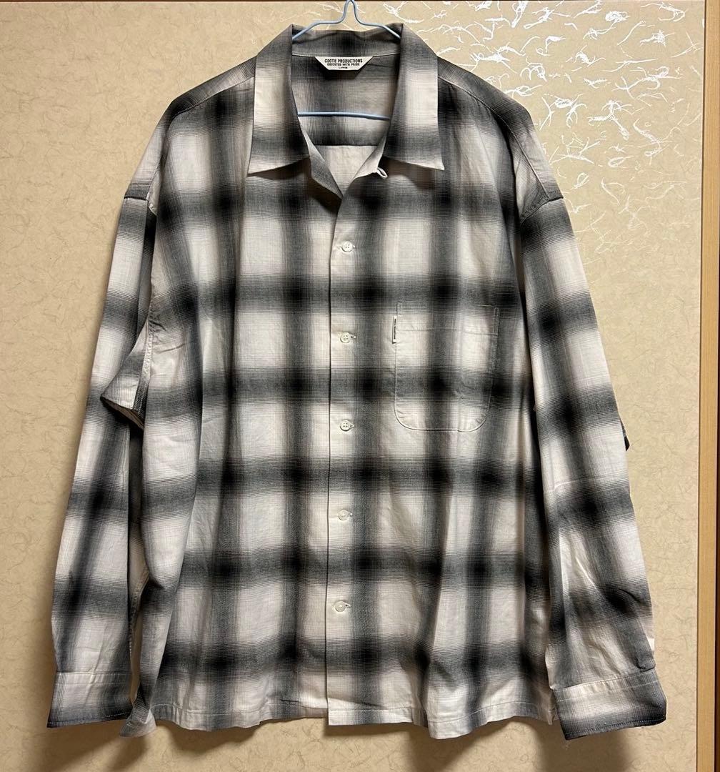 降谷・KJ着　COOTIE ombre check shirt