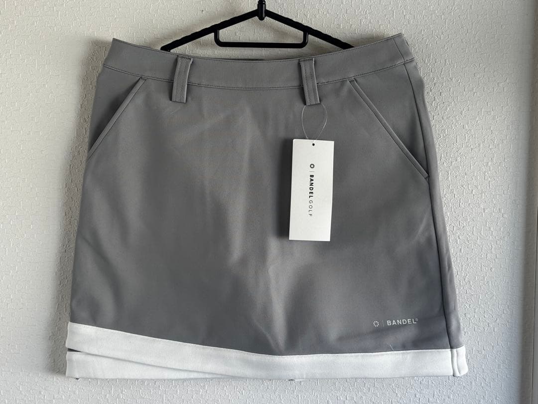 BANDEL PIPING HEM SKIRT グレー