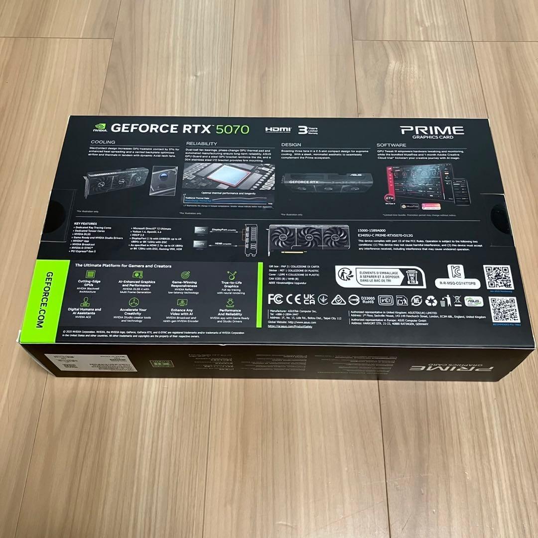 新品未使用　GRAPHICS CARD PRIME RTX 5070