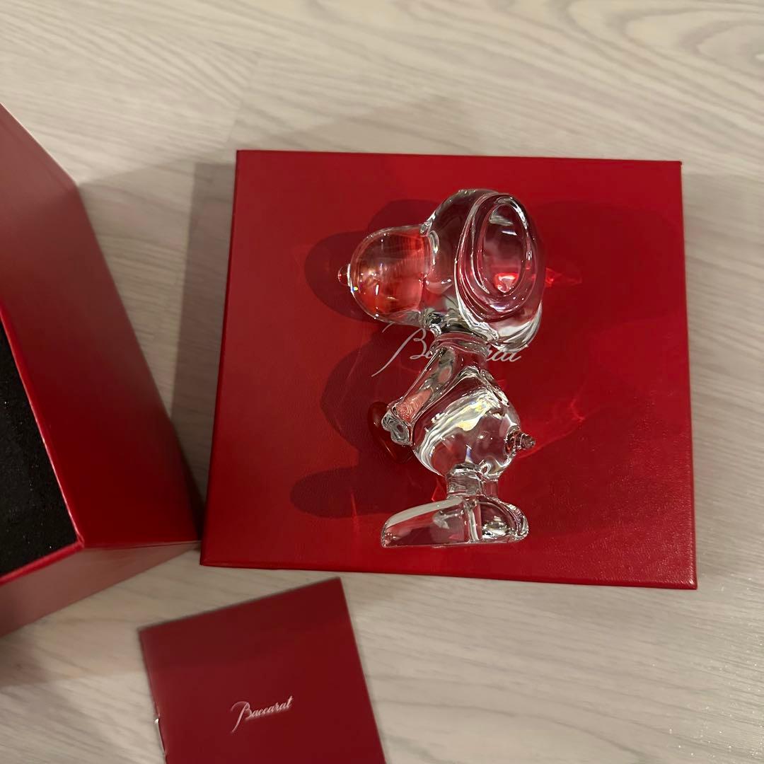 Baccarat スヌーピー クリスタルハートスヌーピー