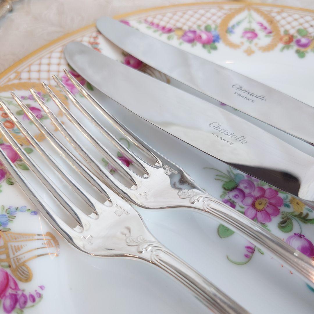 クリストフル　マルリー　テーブルナイフ　　ヴィンテージ　2本組