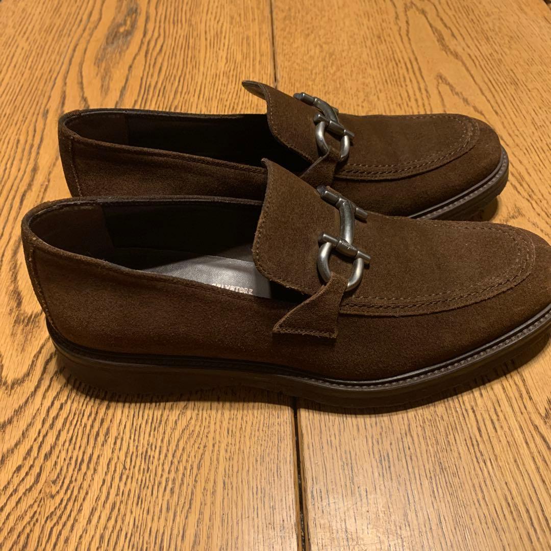 Ferragamo /スエード /ガンチーニシルバー金具/