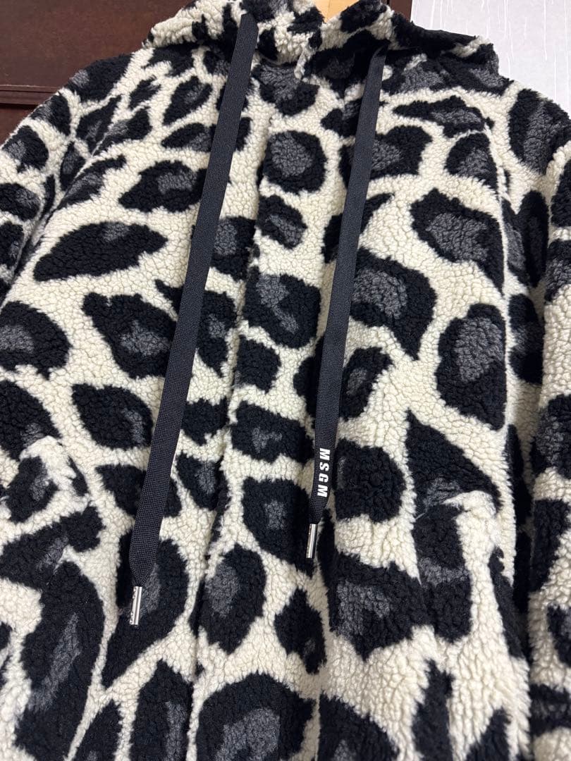 MSGM レオパード ボアコート