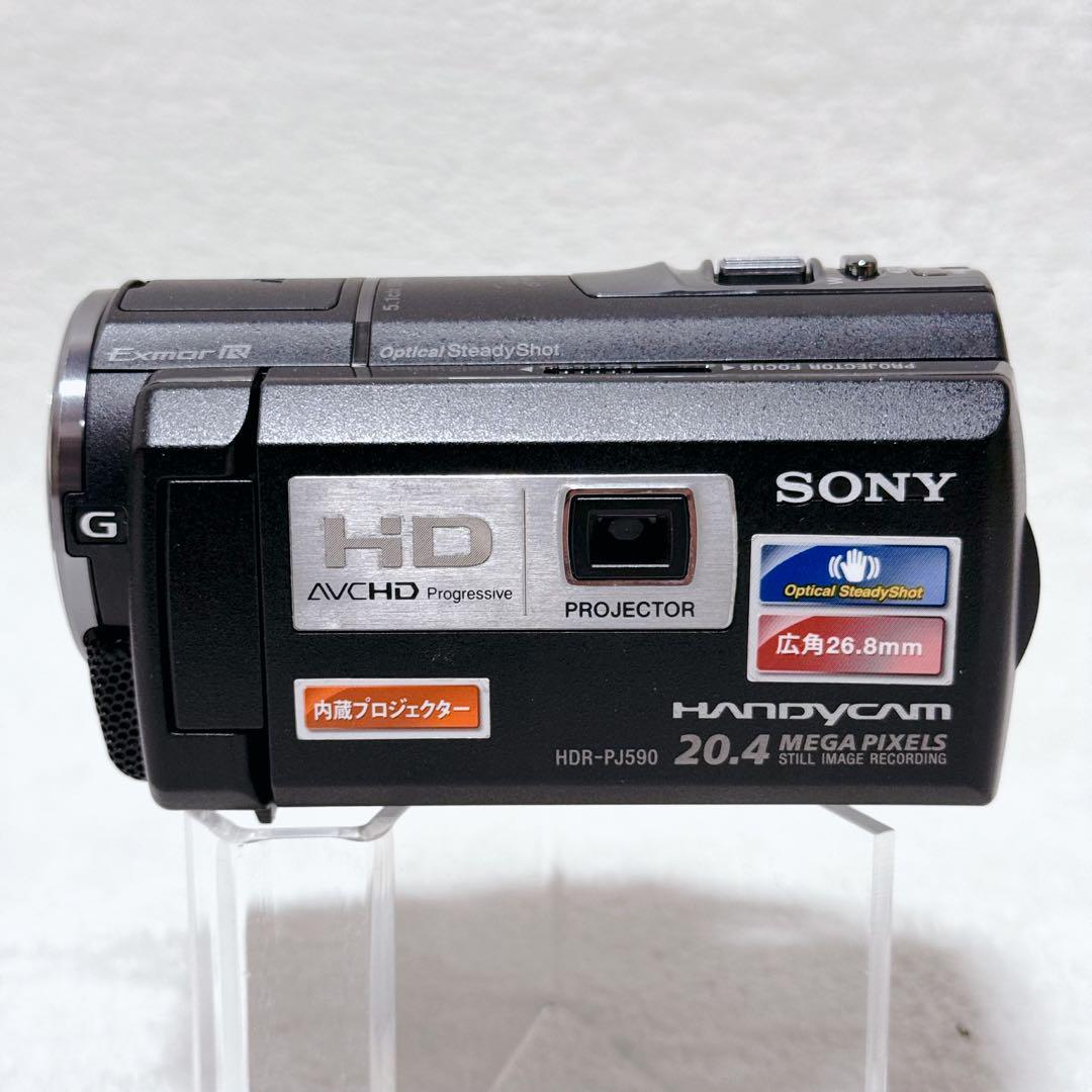 極美品　SONY　HDR-PJ590V HD　ビデオカメラ　バッテリー　2個付