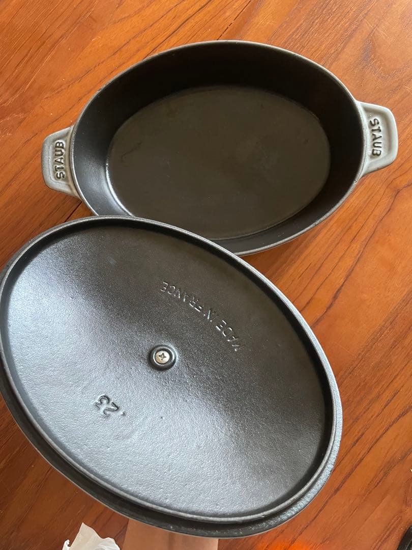 【美品】STAUB ピコココット オーバル 23cm ホットプレート