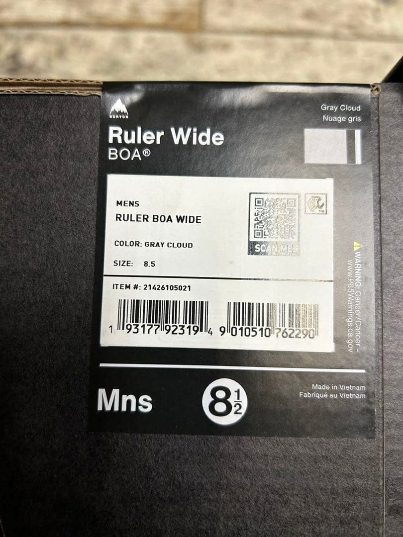 【新品】BURTON Ruler Wide BOA 24-25モデル