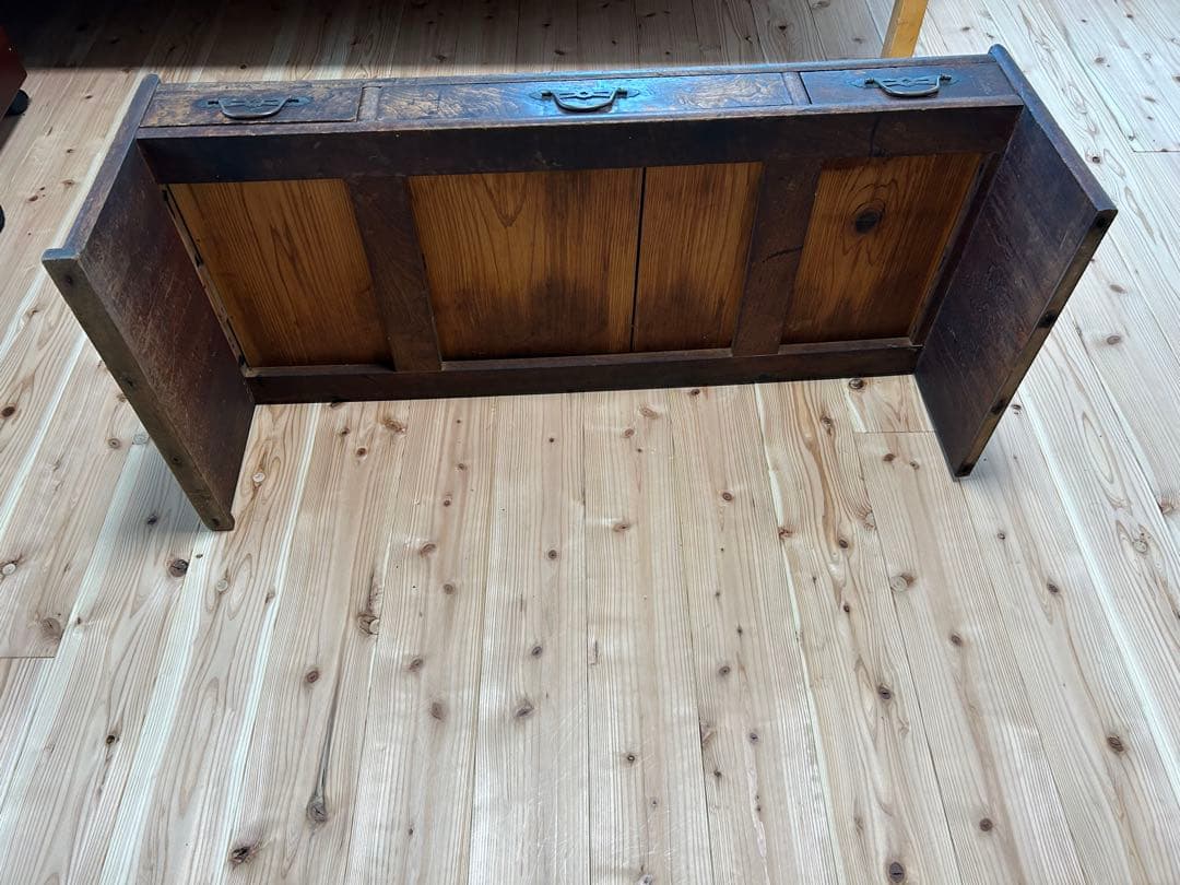 木製　文机　昭和レトロ　アンティーク　ビンテージ　古道具　引き出し付き