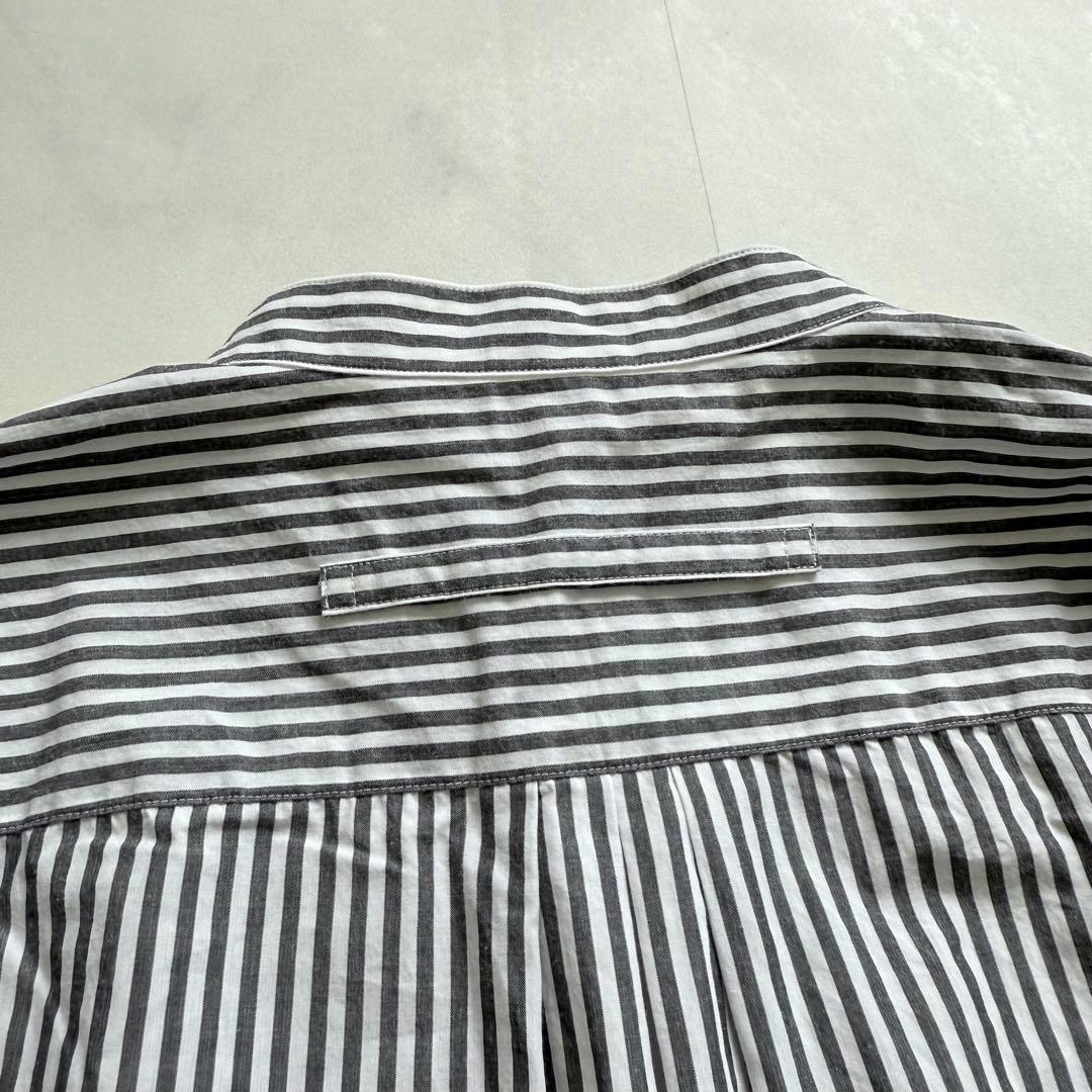 TICCA ティッカ　バンドカラー　ストライプ シャツ　オーバーサイズ　コットン