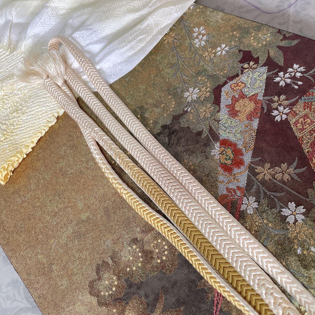 訪問着　フルセット　友禅　入江　松　海　着物　Q5