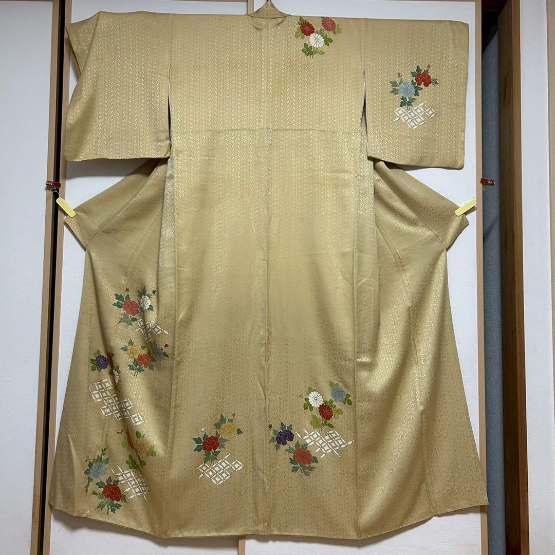 ゆ*S様 未使用近い　美品　袷　正絹　友禅　訪問着　フルセット　身丈158 裄丈