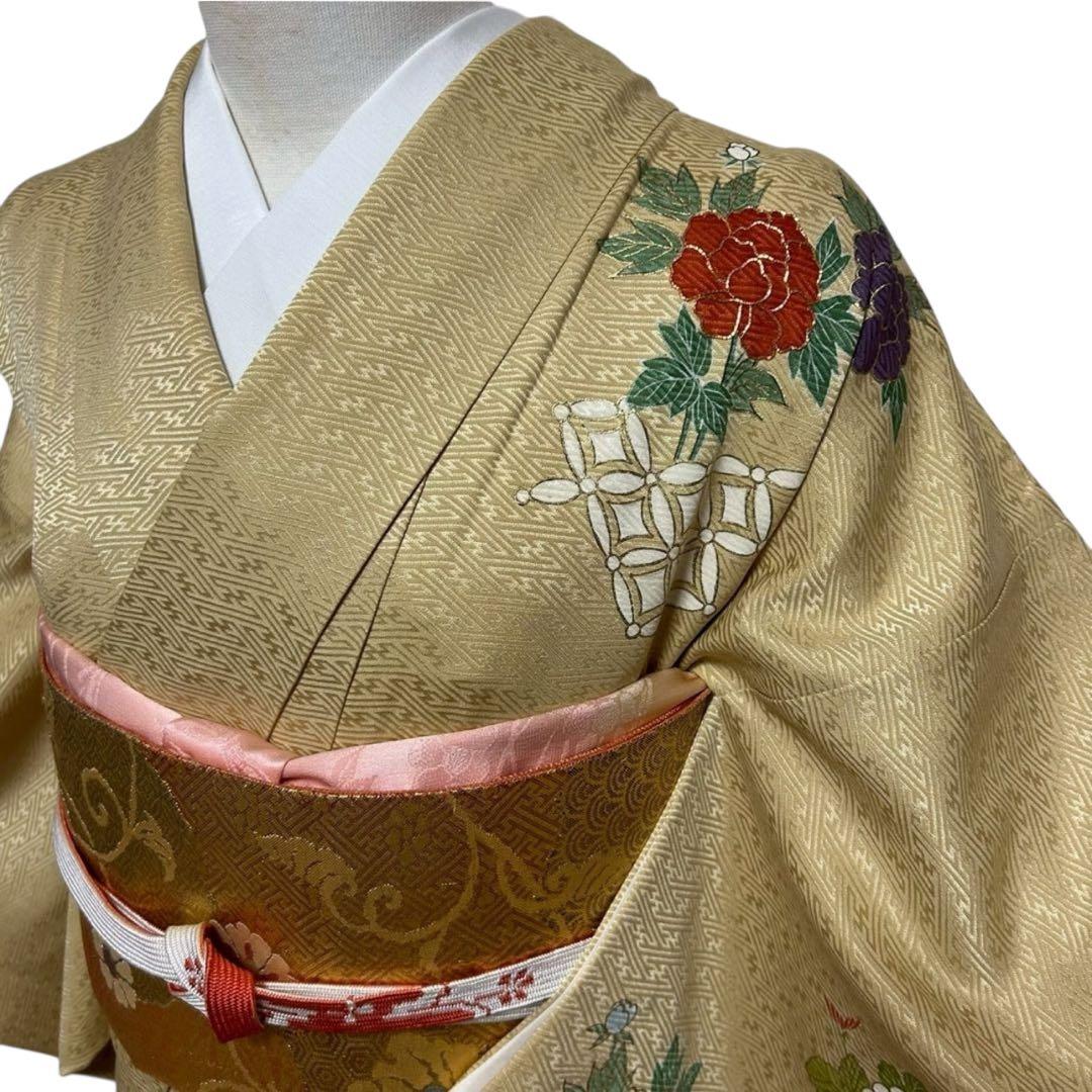 ゆ*S様 未使用近い　美品　袷　正絹　友禅　訪問着　フルセット　身丈158 裄丈