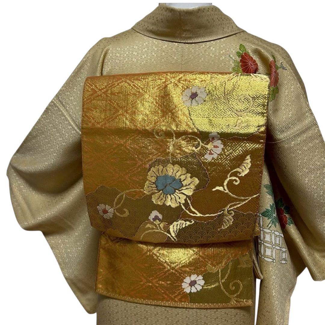 ゆ*S様 未使用近い　美品　袷　正絹　友禅　訪問着　フルセット　身丈158 裄丈