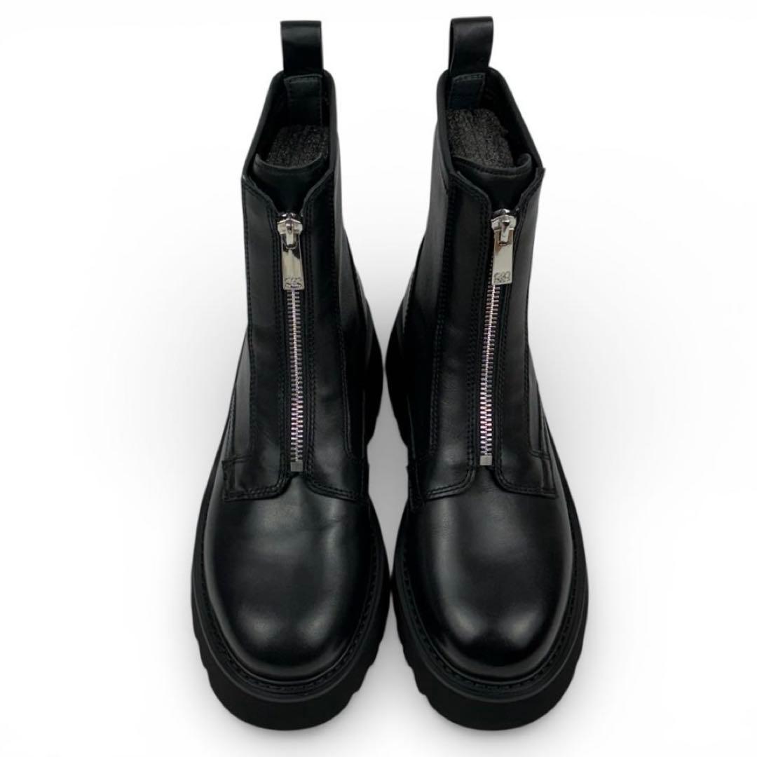 【新品同様】STACCATO 23cm フロントジップ　ブーツ　黒