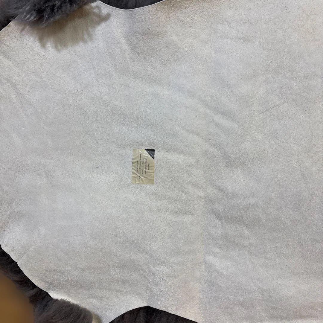 【クリーニング済】UGG シープスキン エリアラグ ダブル　グレー