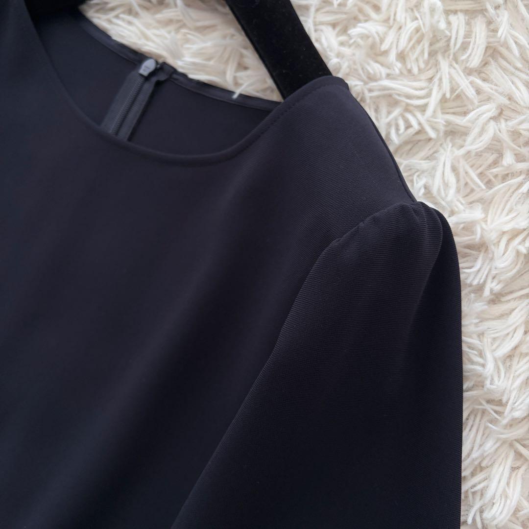 【新品タグ付】23区 大きいサイズ 48トリアセダブルジョーゼット ブラウス 紺