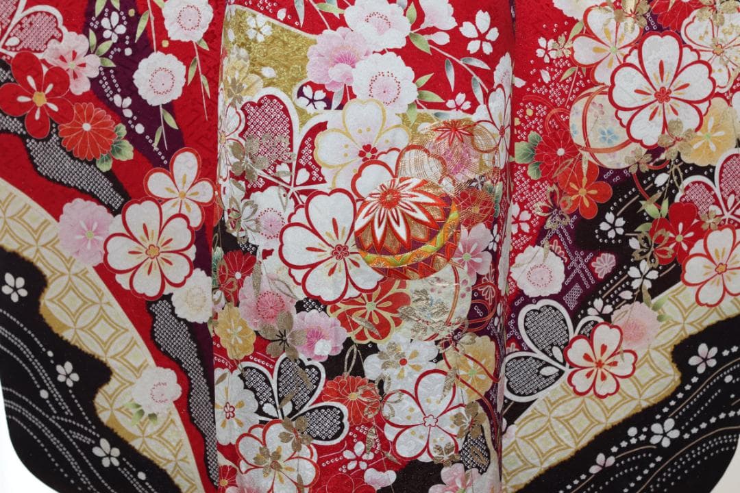 振袖フルセット 成人式 振袖セット 赤 金彩 古典柄