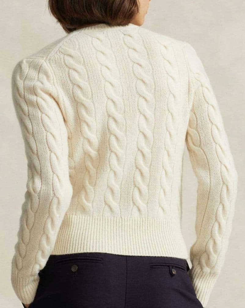 ポロラルフローレン ケーブルニット ウールカシミヤ カーディガンSサイズ