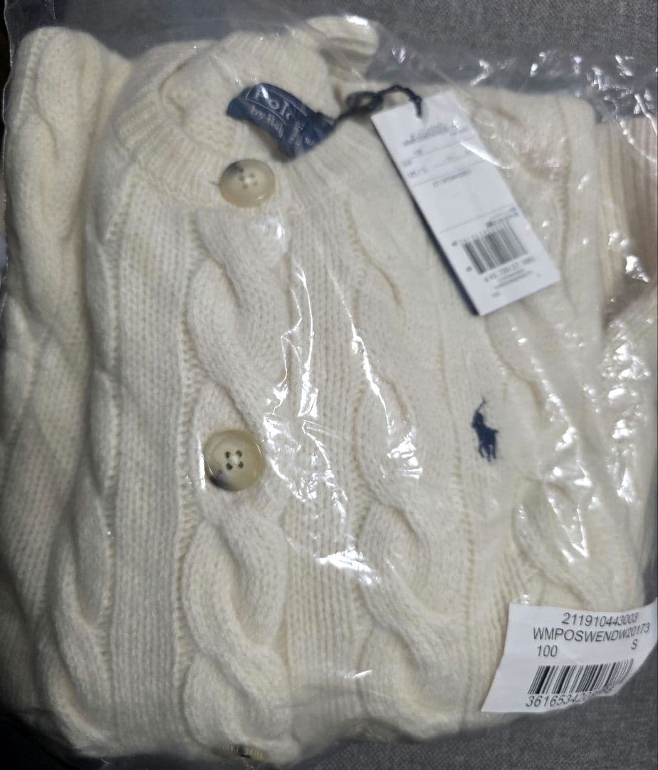 ポロラルフローレン ケーブルニット ウールカシミヤ カーディガンSサイズ