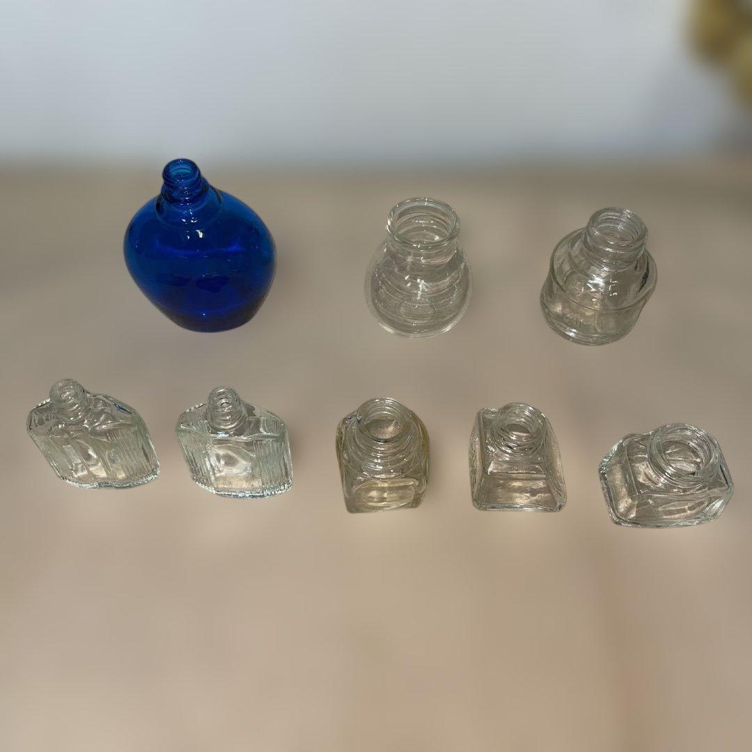 MR-446A アンティークガラス瓶セット 8点　レトロ　コレクション　瓶